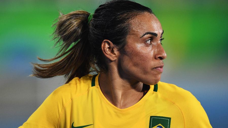 Marta em ação pela seleção brasileira - Stuart Franklin - FIFA/FIFA via Getty Images