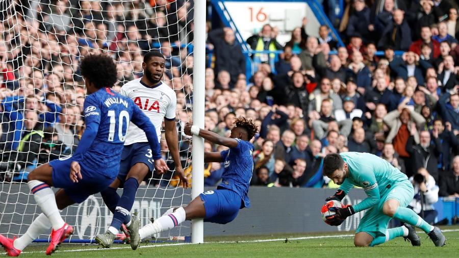 22.fev.2020 - Chelsea e Tottenham em partida pelo Campeonato Inglês - Action Images via Reuters/Paul Childs