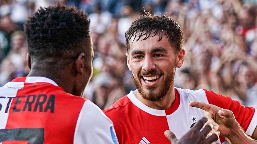 Orkun Kokçu (à direita) se destacou com a camisa do Feyenoord e pode estar de saída do clube holandês - Reprodução/Instagram