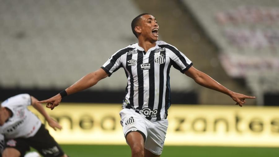 Madson comemora gol marcado pelo Santos contra o Corinthians - Ivan Storti/Santos FC