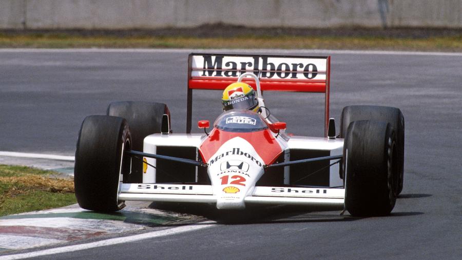 Primeiro carro da McLaren dirigido por Ayrton Senna foi o MP4/4, em 1988, com o qual o brasileiro foi campeão - GP Library/Universal Images Group via Getty Images