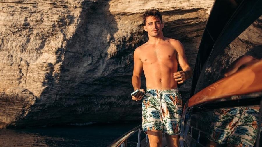 Charles Leclerc curte suas férias em seu iate em Mônaco - Reprodução/Instagram
