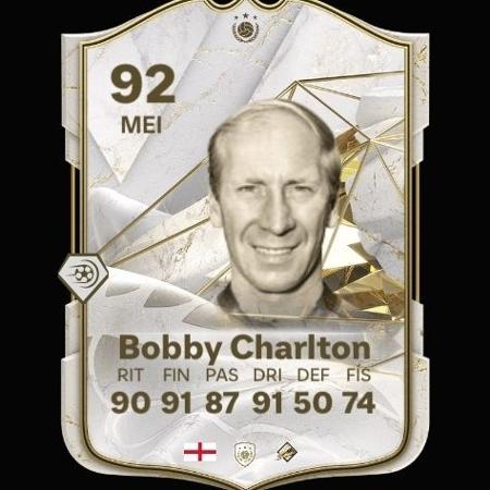 Carta do Bobby Charlton no EAFC (ex Fifa)