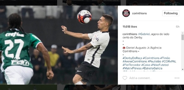 Gabriel Instagram Corinthians - Reprodução/Instagram - Reprodução/Instagram