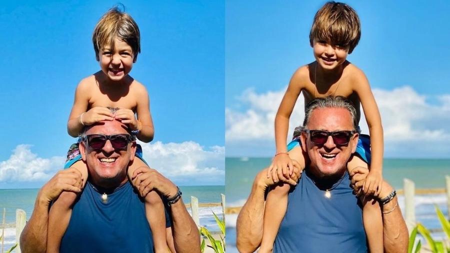 Narrador da TV Globo publicou fotos ao lado de Octávio e André, filhos de Popó Bueno - Reprodução/Instagram