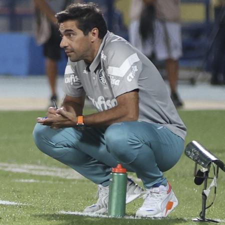 Abel Ferreira, técnico do Palmeiras, durante jogo contra o Santo André