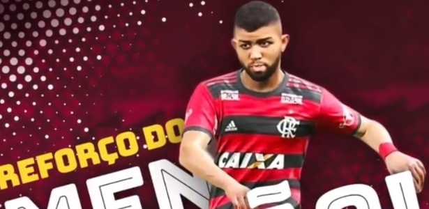Gabigol anunciado com a camisa do Flamengo - Reprodução - Reprodução