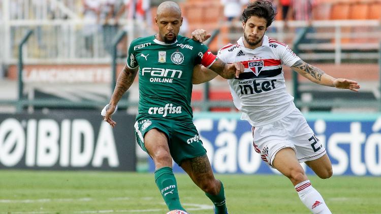 Felipe Melo e Hudson, de Palmeiras e São Paulo - Marcello Zambrana/Agif - Marcello Zambrana/Agif
