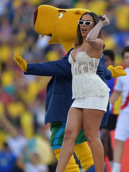 Anitta na cerimônia de encerramento da Copa América - Carl DE SOUZA / AFP