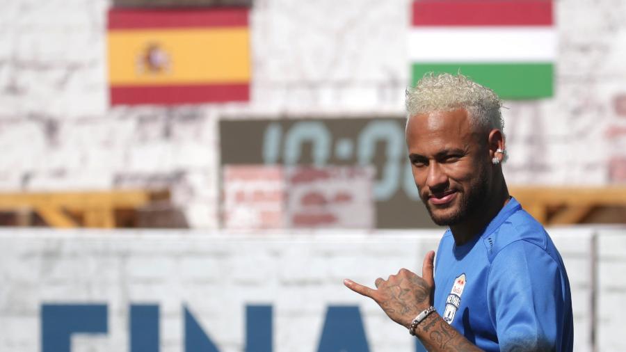 Neymar durante seu evento de Futebol de 5 no litoral paulista - Rahel Patrasso/Reuters