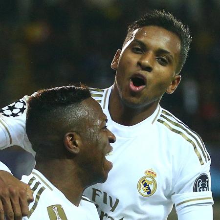 Rodrygo e Vinicius Junior marcaram pelo Real Madrid contra o Club Brugge - Dean Mouhtaropoulos/Getty Images