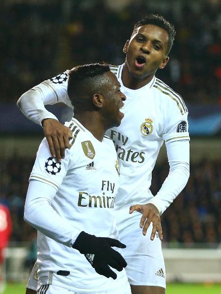 Rodrygo e Vinicius Junior marcaram pelo Real Madrid contra o Club Brugge - Dean Mouhtaropoulos/Getty Images