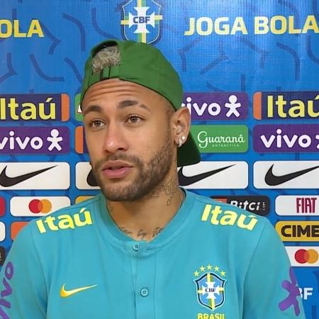 Neymar protestou contra brasileiros que torcem para a Argentina - Reprodução/CBF TV
