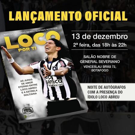 Loco Abreu estará presente na sede do Botafogo para noite de autógrafos de seu livro - Divulgação