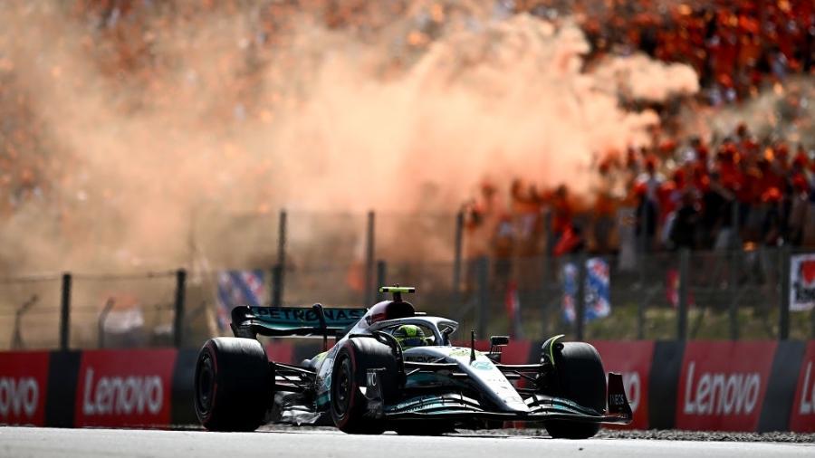 Lewis Hamilton foi o quinto no GP da Espanha, em Barcelona - Clive Mason/Getty Images