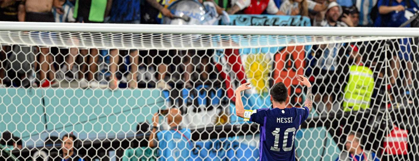 Lionel Messi após vitória contra a Polônia pela primeira fase da Copa do Mundo do Qatar-2022 - Salih Zeki Fazlioglu/Anadolu Agency via Getty Images