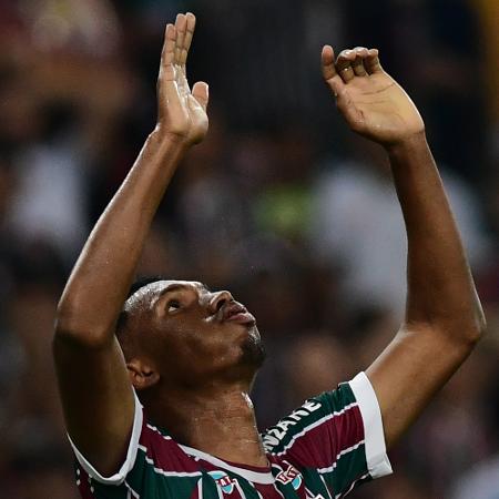Lelê, do Fluminense, comemora gol contra o Bahia pelo Brasileirão - PETER ILICCIEV/ENQUADRAR/ESTADÃO CONTEÚDO