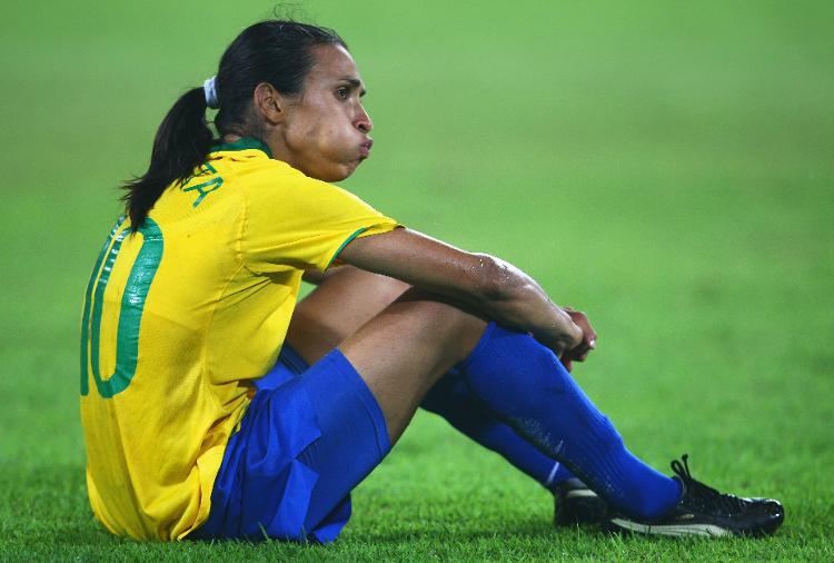 Marta, da seleção brasileira, após derrota para os EUA na final das Olimpíadas de 2008