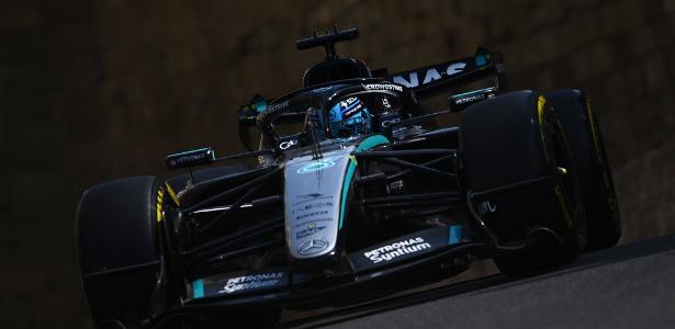 Russell voa e faz a pole no Azerbaijão, Antonelli erra e Bortoleto é 17º