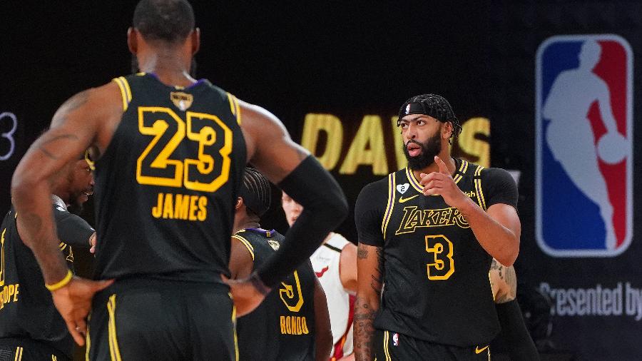 Anthony Davis e LeBron James no segundo jogo da final da NBA - NBAE via Getty Images