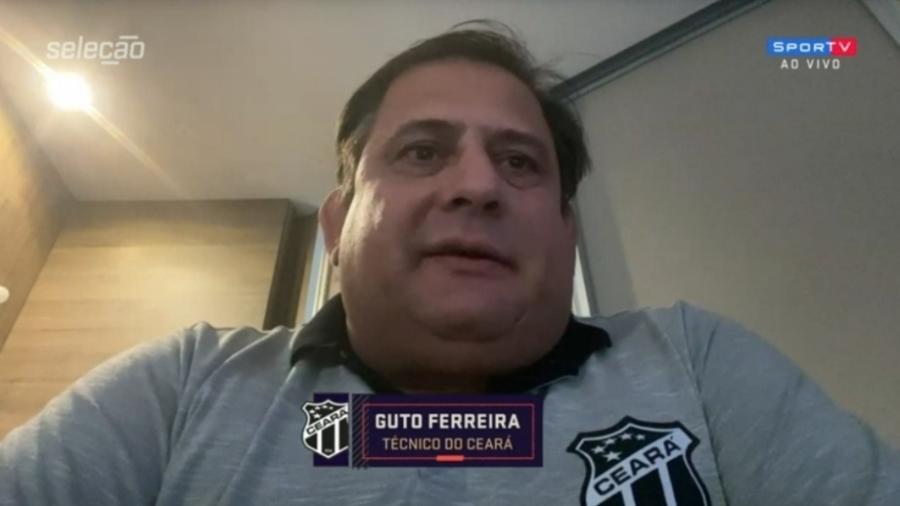 Guto Ferreira, técnico do Ceará, vê Flamengo mais lento em relação ao ano passado - Reprodução/SporTV