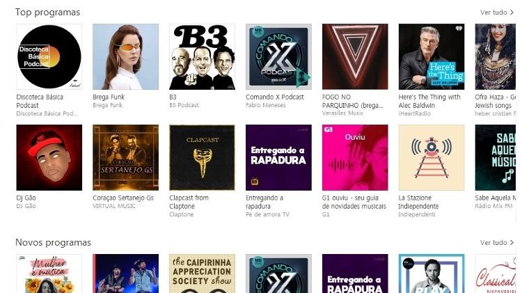 Top programas da Apple Podcasts, com o B3, do Benja, entre os primeiros colocados - Reprodução/Apple Podcasts - Reprodução/Apple Podcasts