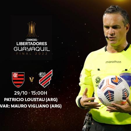 Árbitro da final de 2020 entre Palmeiras e Santos, argentino Patricio Louscau apitará decisão entre Athletico e Fla - Divulgação / Conmebol