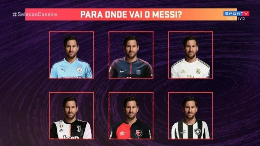 Seleção SporTV "sugere" Messi no Botafogo - Reprodução/SporTV