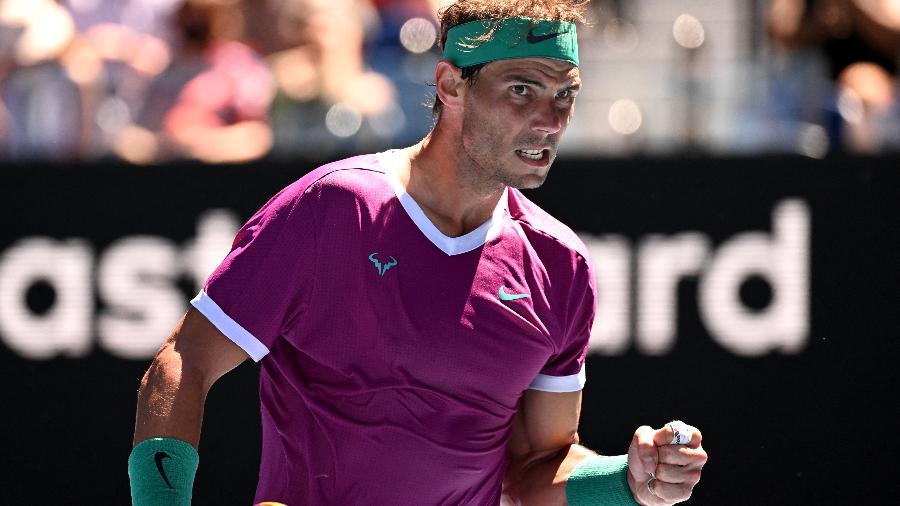 Rafael Nadal na segunda rodada do Australian Open de 2022 - Reuters