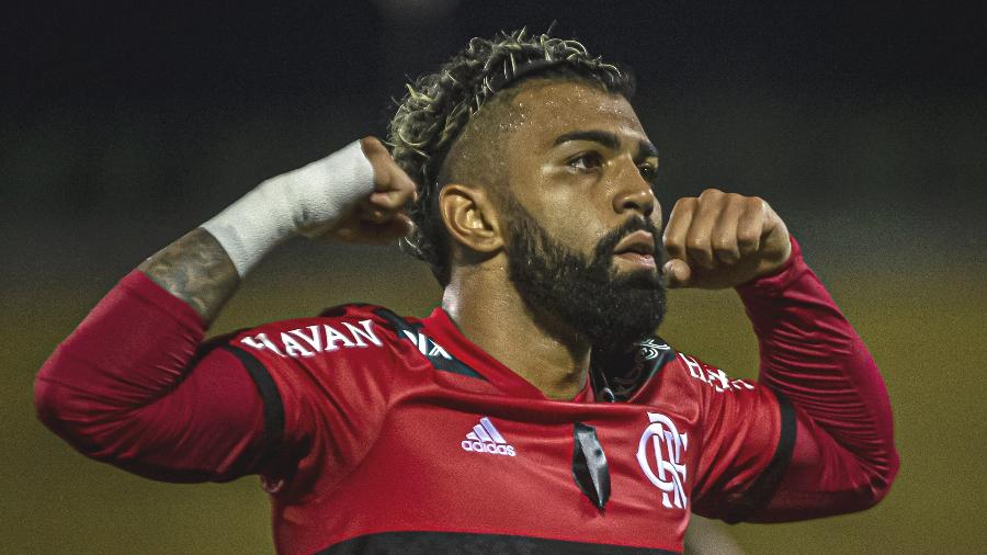 Gabigol comemora gol marcado pelo Flamengo; Artilheiro tenta mais um título de Libertadores - Divulgação/Flamengo