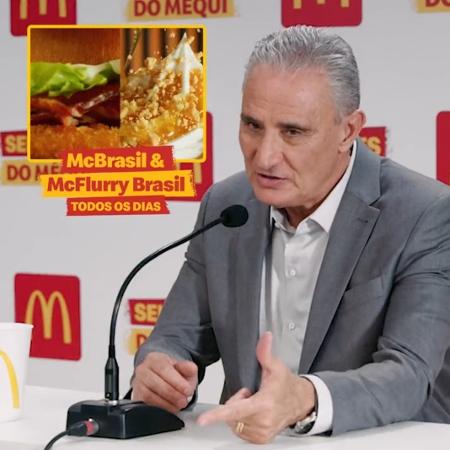 Tite, técnico da seleção brasileira, apresenta lanches do McDonald"s - Reprodução/Twitter