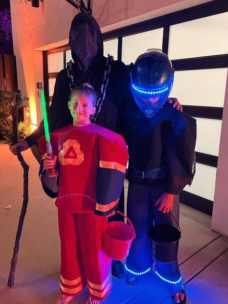 Tom Brady ao lado dos filhos no Halloween - Reprodução/Instagram