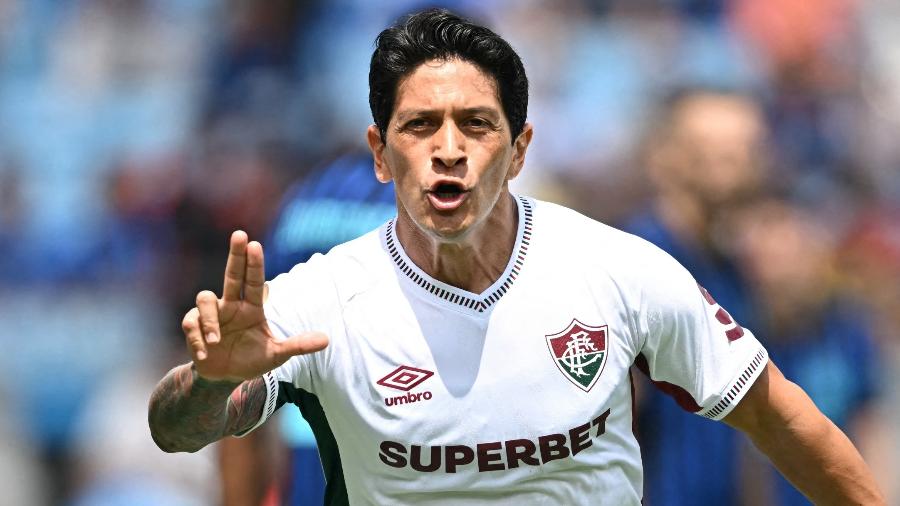 Cano comemora gol marcado pelo Fluminense contra a Inter de Milão no Mundial