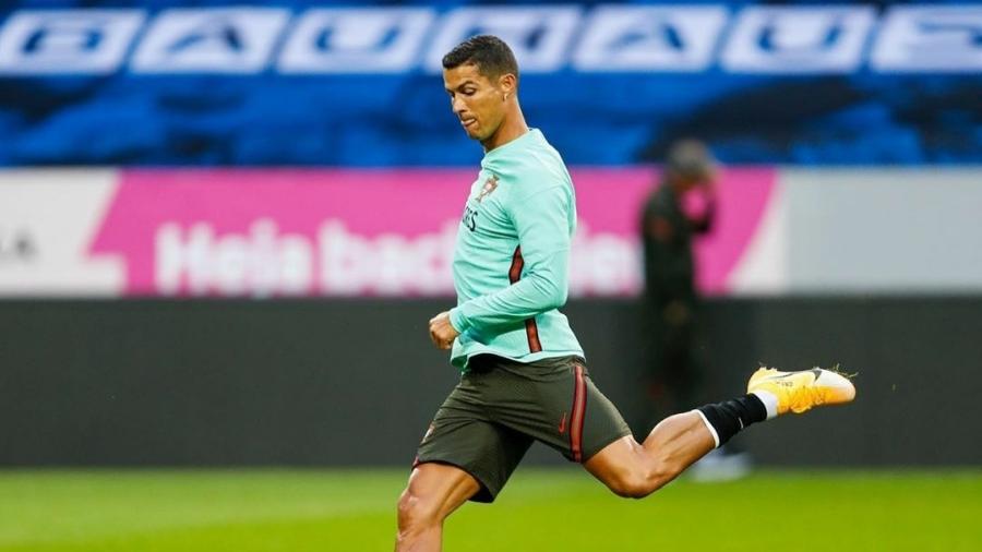 Cristiano Ronaldo treina com seleção de Portugal - Reprodução/Instagram