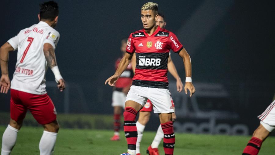 Andreas Pereira, do Flamengo, jogou adiantado em partida contra o RB Bragantino - Alexandre VIdal/Flamengo