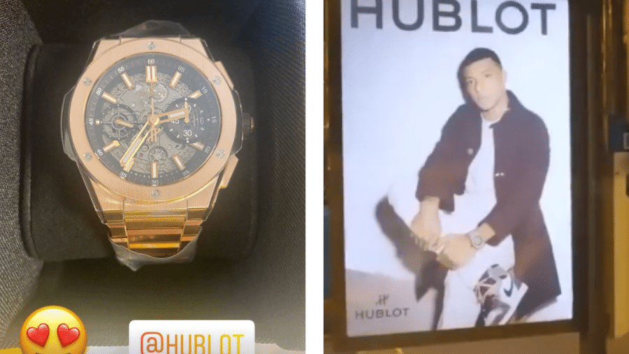 O francês Kylian Mbappé é embaixador da relojoaria suíça Hublot desde 2018 - Reprodução/Instagram