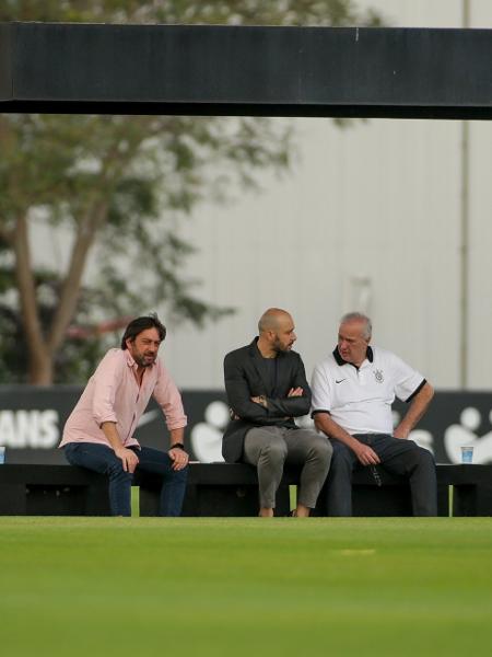 Duílio Monteiro Alves, Alessandro e Roberto de Andrade, a cúpula do futebol do Corinthians - Rodrigo Coca/Agência Corinthians