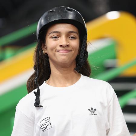 Rayssa Leal durante a final do Mundial de Skate Street de 2024, em Xangai