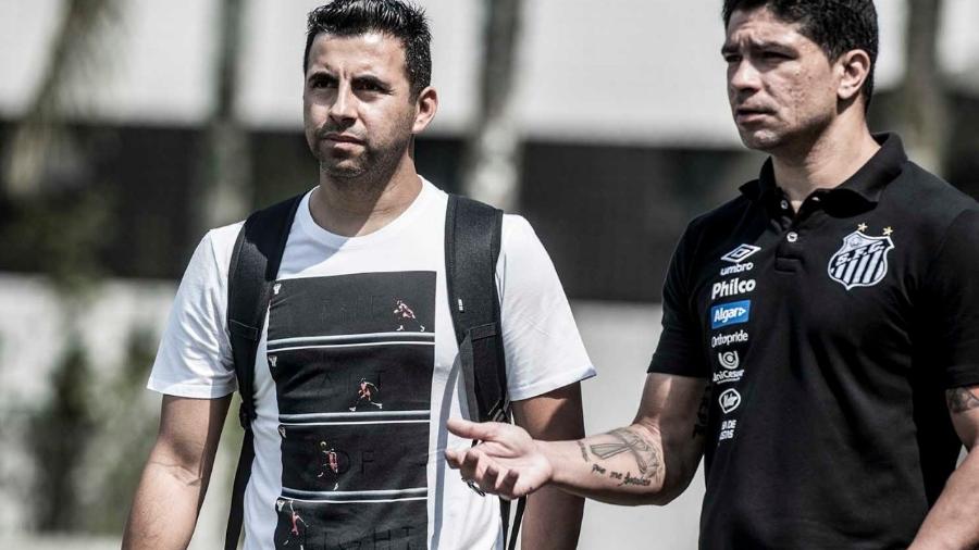Maldonado, ex-volante chileno, faz estágio com Sampaoli no Santos - Ivan Storti/Santos FC