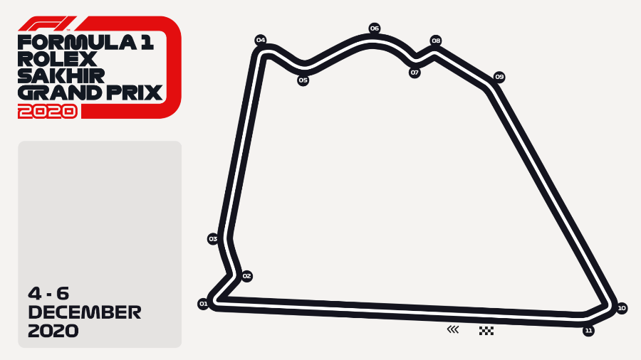 Circuito externo que será usado na segunda corrida do Bahrein - Divulgação/F1