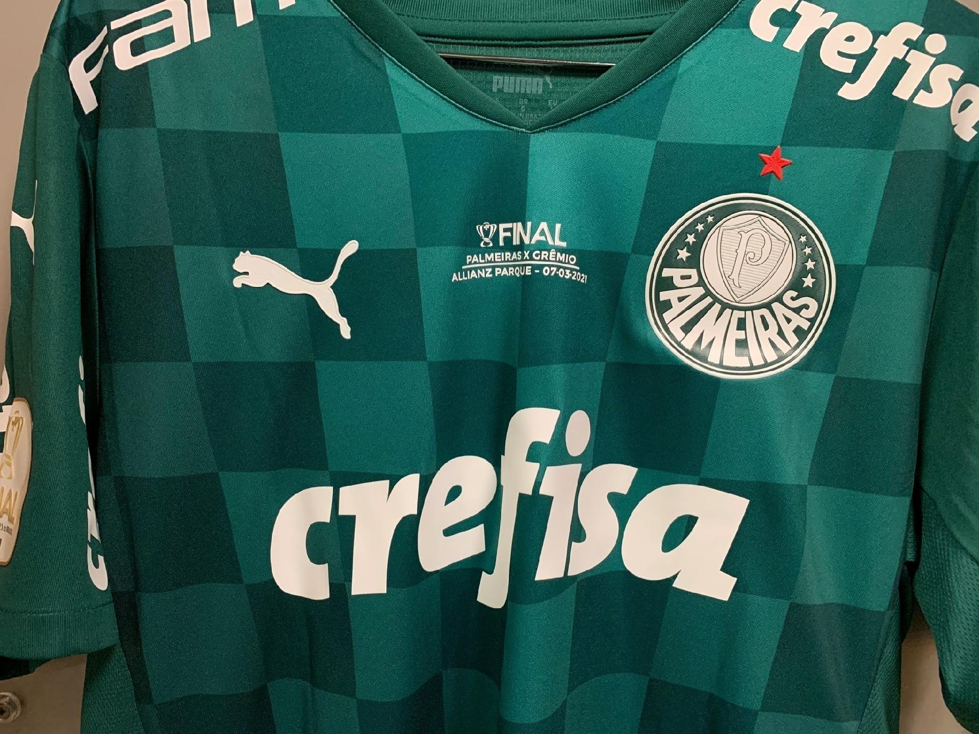 Camisa do Palmeiras customizada com detalhes referentes à final da Copa do Brasil 2020 - Palmeiras/Divulgação