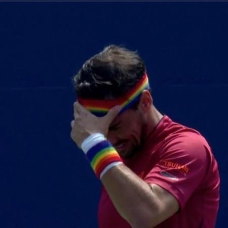 Fognini jogou com as cores da bandeira LGBTQIA+ - Reprodução