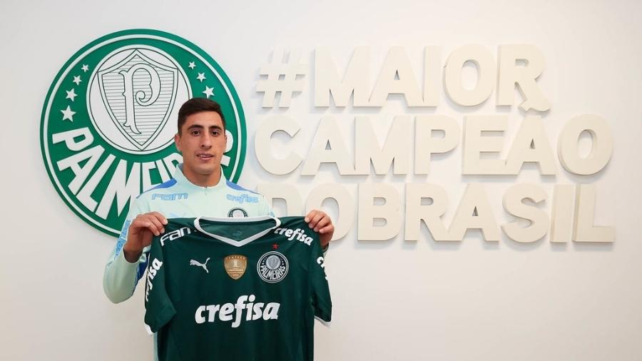 O Palmeiras anunciou a contratação do atacante Miguel Merentiel - Cesar Greco/Palmeiras