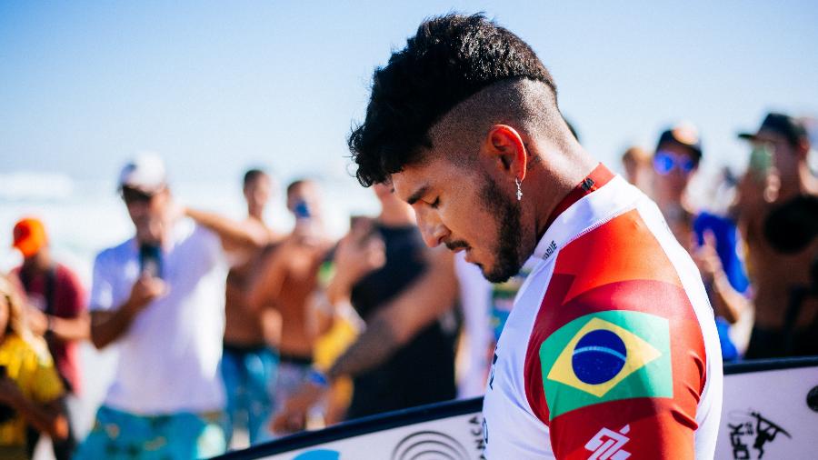 Gabriel Medina foi eliminado na repescagem na etapa de Saquarema do Circuito Mundial de Surfe - Thiago Diz/World Surf League via Getty Images