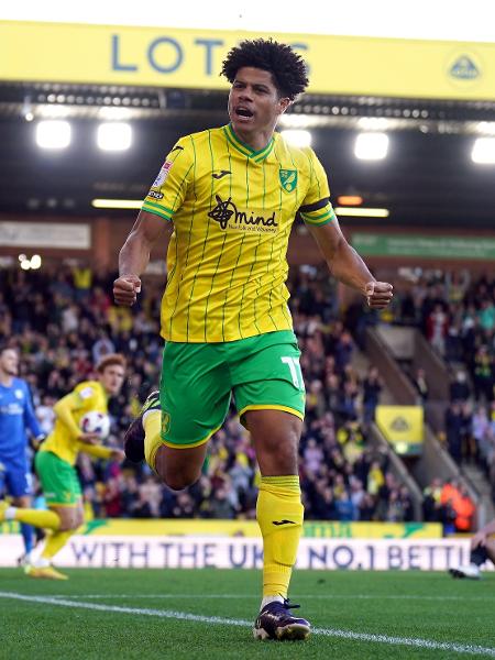 Gabriel Sara comemora gol pelo Norwich
