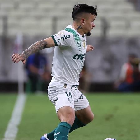 Artur, do Palmeiras, em jogo contra o Fortaleza no Campeonato Brasileiro