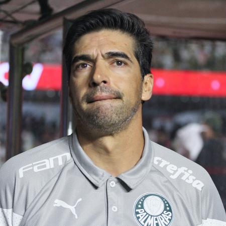 O técnico Abel Ferreira, do Palmeiras, no jogo contra o São Paulo, pelo Brasileiro