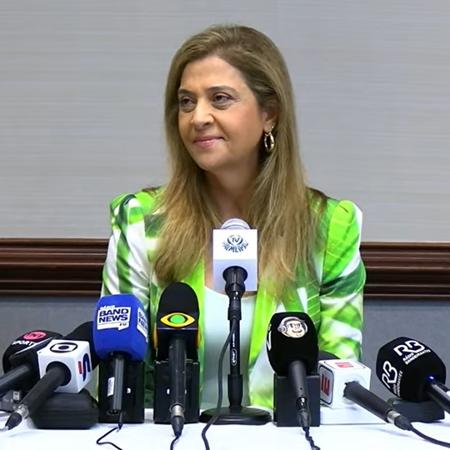 Leila Pereira, presidente do Palmeiras, afirmou que time buscará título do Mundial Leila Pereira, presidente do Palmeiras, afirmou que time buscará título do Mundial