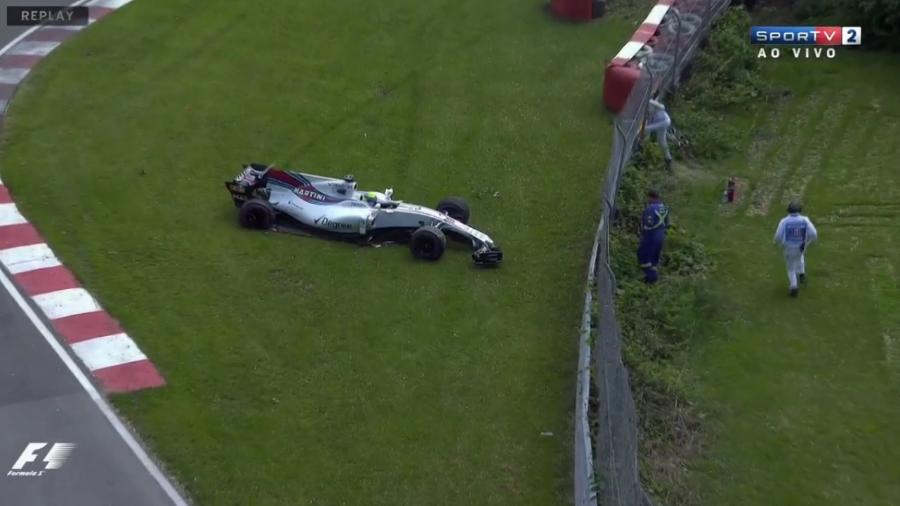 Felipe Massa sofre acidente e deixa GP do Canadá - Reprodução/Sportv