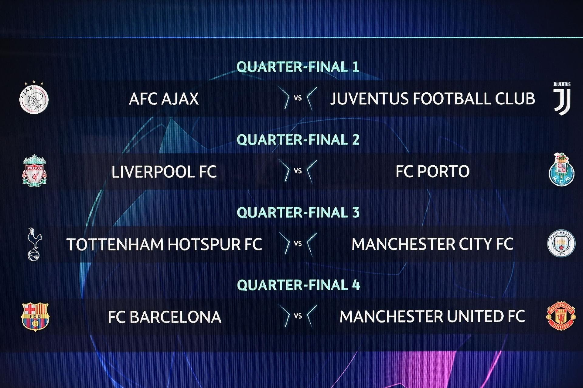 times quartas de final champions league 2019